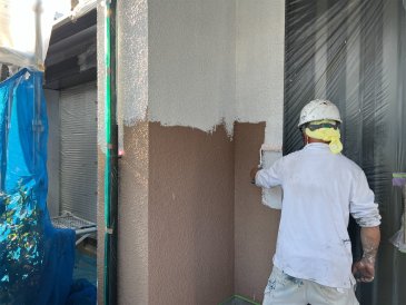 2022/6/4　外壁下塗り作業